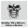 Wandaufkleber Wandtattoo Totenkopf Skull Schädel Bones Farbklecks Farbe Krone König DJ Sound Punisher Rabe Krähe Tod Death Fun