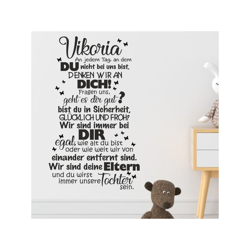 Wandaufkleber Wandtattoo Aufkleber Wand Pony Feuerwehr Dino T-Rex Autos Cars Bagger Fee Elfen Blumen Pirat Faultier Teddy Traum