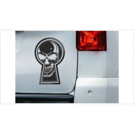 DUB FUN OEM JDM Aufkleber Mini Totenkopf Skull Schlüsselloch Auto Aufkleber Sticker