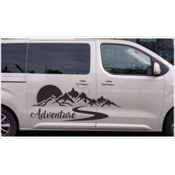 Aufkleber SET Offroad Landschaft Adventure Berge Alpen Auto Wohnmobil Sticker