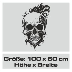 Wandaufkleber Wandtattoo Totenkopf Skull Schädel Bones Farbklecks Farbe Krone König DJ Sound Punisher Rabe Krähe Tod Death Fun