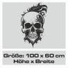 Wandaufkleber Wandtattoo Totenkopf Skull Schädel Bones Farbklecks Farbe Krone König DJ Sound Punisher Rabe Krähe Tod Death Fun