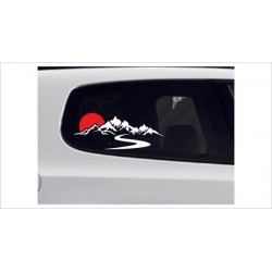 Aufkleber SET Offroad 4x4 2farbig Landschaft Berge Panorama Mond Auto Car Wohnmobil Sticker