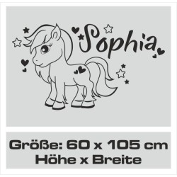 Wandaufkleber Wandtattoo Aufkleber Wand Pony Feuerwehr Dino T-Rex Autos Cars Bagger Fee Elfen Blumen Pirat Faultier Teddy Traum