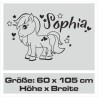 Wandaufkleber Wandtattoo Aufkleber Wand Pony Feuerwehr Dino T-Rex Autos Cars Bagger Fee Elfen Blumen Pirat Faultier Teddy Traum