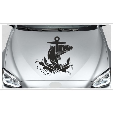 Aufkleber Offroad 4x4  Angler Boot Fisch Fischen Auto Car Wohnmobil Sticker