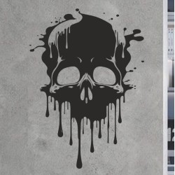 Wandaufkleber Wandtattoo Totenkopf Skull Schädel Bones Farbklecks Farbe Krone König DJ Sound Punisher Rabe Krähe Tod Death Fun
