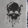 Wandaufkleber Wandtattoo Totenkopf Skull Schädel Bones Farbklecks Farbe Krone König DJ Sound Punisher Rabe Krähe Tod Death Fun