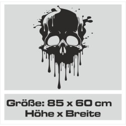 Wandaufkleber Wandtattoo Totenkopf Skull Schädel Bones Farbklecks Farbe Krone König DJ Sound Punisher Rabe Krähe Tod Death Fun