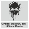 Wandaufkleber Wandtattoo Totenkopf Skull Schädel Bones Farbklecks Farbe Krone König DJ Sound Punisher Rabe Krähe Tod Death Fun