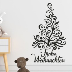 Wandaufkleber Wandtattoo Aufkleber Wand Weihnachten X-MAS Merry Christmas Kugel Schmuck  Weihnachtsbäckerei Backen Plätzen Backh