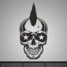 Wandaufkleber Wandtattoo Totenkopf Skull Schädel Bones Farbklecks Farbe Krone König DJ Sound Punisher Rabe Krähe Tod Death Fun
