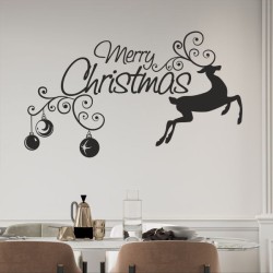 Wandaufkleber Wandtattoo Aufkleber Wand Weihnachten X-MAS Merry Christmas Kugel Schmuck  Weihnachtsbäckerei Backen Plätzen Backh