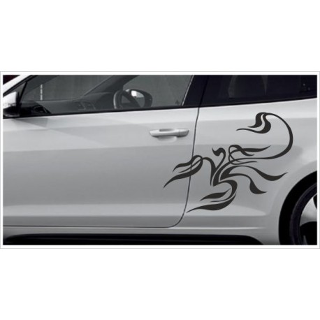 Aufkleber SET Car Style Tattoo Tribal Graffiti Skorpion  Fahrzeuge Seitenaufkleber