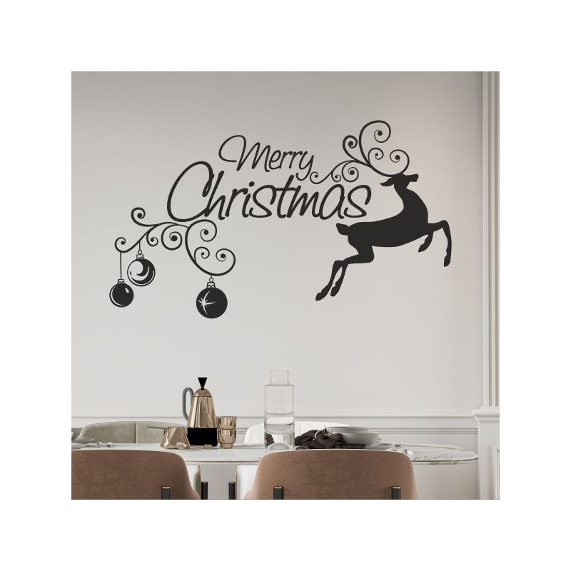 Wandaufkleber Wandtattoo Aufkleber Wand Weihnachten X-MAS Merry Christmas Kugel Schmuck  Weihnachtsbäckerei Backen Plätzen Backh