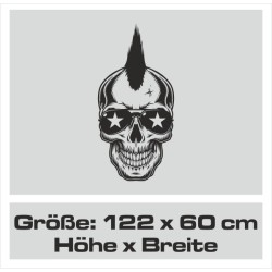 Wandaufkleber Wandtattoo Totenkopf Skull Schädel Bones Farbklecks Farbe Krone König DJ Sound Punisher Rabe Krähe Tod Death Fun