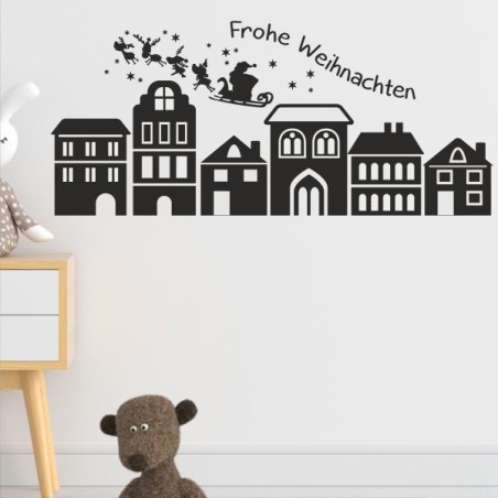 Wandaufkleber Wandtattoo Aufkleber Wand Weihnachten X-MAS Merry Christmas Kugel Schmuck  Weihnachtsbäckerei Backen Plätzen Backh