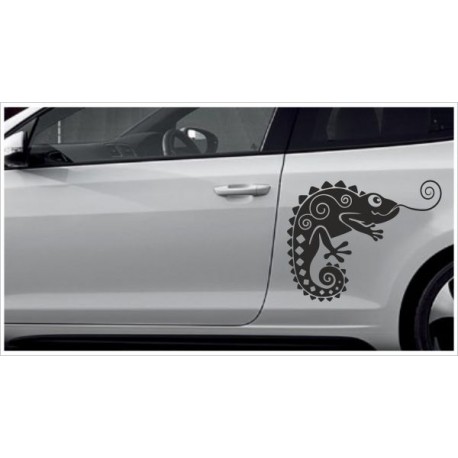 Aufkleber SET Car Style Tattoo Tribal Graffiti Gecko Echse Chamäleon Fahrzeuge Seitenaufkleber