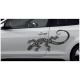 Aufkleber SET Car Style Tattoo Gecko Echse Salamander Fahrzeuge Seitenaufkleber