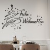 Wandaufkleber Wandtattoo Aufkleber Wand Weihnachten X-MAS Merry Christmas Kugel Schmuck  Weihnachtsbäckerei Backen Plätzen Backh