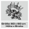 Wandaufkleber Wandtattoo Totenkopf Skull Schädel Bones Farbklecks Farbe Krone König DJ Sound Punisher Rabe Krähe Tod Death Fun