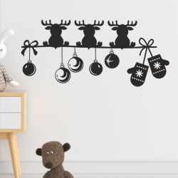 Wandaufkleber Wandtattoo Aufkleber Wand Weihnachten X-MAS Merry Christmas Kugel Schmuck  Weihnachtsbäckerei Backen Plätzen Backh