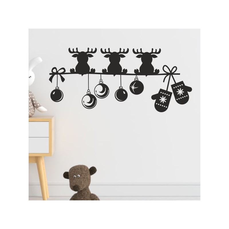 Wandaufkleber Wandtattoo Aufkleber Wand Weihnachten X-MAS Merry Christmas Kugel Schmuck  Weihnachtsbäckerei Backen Plätzen Backh