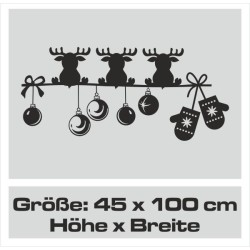 Wandaufkleber Wandtattoo Aufkleber Wand Weihnachten X-MAS Merry Christmas Kugel Schmuck  Weihnachtsbäckerei Backen Plätzen Backh