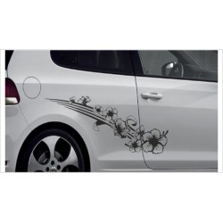 Aufkleber SET Car Style Tattoo Blumen Schmetterling Hibiskus Hawaii Dekor Blüten Fahrzeuge Seitenaufkleber