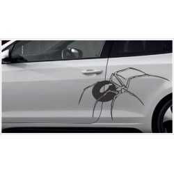 Aufkleber SET Car Style Tattoo Tribal Spinne Spider Netz Fahrzeuge Seitenaufkleber