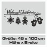 Wandaufkleber Wandtattoo Aufkleber Wand Weihnachten X-MAS Merry Christmas Kugel Schmuck  Weihnachtsbäckerei Backen Plätzen Backh