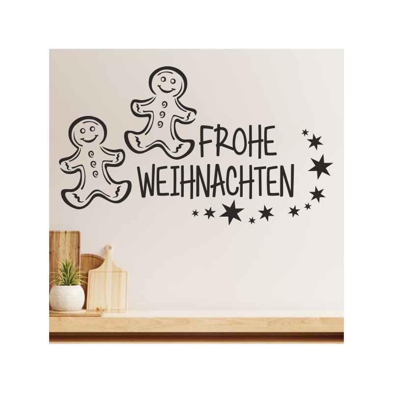 Wandaufkleber Wandtattoo Aufkleber Wand Weihnachten X-MAS Merry Christmas Kugel Schmuck  Weihnachtsbäckerei Backen Plätzen Backh