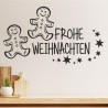 Wandaufkleber Wandtattoo Aufkleber Wand Weihnachten X-MAS Merry Christmas Kugel Schmuck  Weihnachtsbäckerei Backen Plätzen Backh