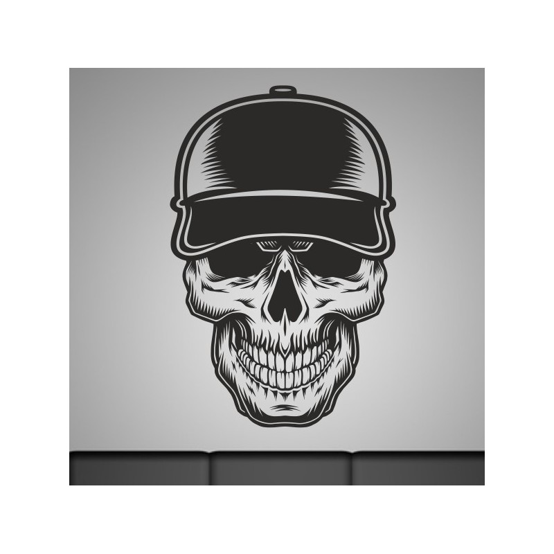 Wandaufkleber Wandtattoo Totenkopf Skull Schädel Bones Farbklecks Farbe Krone König DJ Sound Punisher Rabe Krähe Tod Death Fun