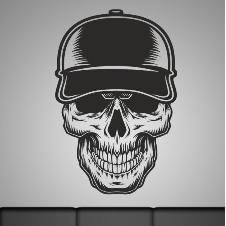 Wandaufkleber Wandtattoo Totenkopf Skull Schädel Bones Farbklecks Farbe Krone König DJ Sound Punisher Rabe Krähe Tod Death Fun