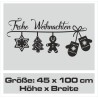 Wandaufkleber Wandtattoo Aufkleber Wand Weihnachten X-MAS Merry Christmas Kugel Schmuck  Weihnachtsbäckerei Backen Plätzen Backh
