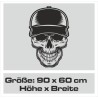 Wandaufkleber Wandtattoo Totenkopf Skull Schädel Bones Farbklecks Farbe Krone König DJ Sound Punisher Rabe Krähe Tod Death Fun