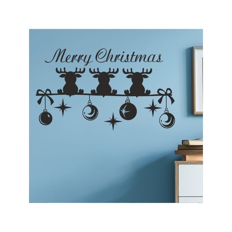 Wandaufkleber Wandtattoo Aufkleber Wand Weihnachten X-MAS Merry Christmas Kugel Schmuck  Weihnachtsbäckerei Backen Plätzen Backh