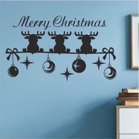 Wandaufkleber Wandtattoo Aufkleber Wand Weihnachten X-MAS Merry Christmas Kugel Schmuck  Weihnachtsbäckerei Backen Plätzen Backh