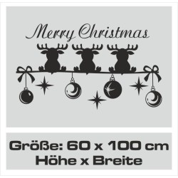 Wandaufkleber Wandtattoo Aufkleber Wand Weihnachten X-MAS Merry Christmas Kugel Schmuck  Weihnachtsbäckerei Backen Plätzen Backh