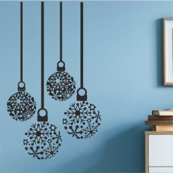 Wandaufkleber Wandtattoo Aufkleber Wand Weihnachten X-MAS Merry Christmas Kugel Schmuck  Weihnachtsbäckerei Backen Plätzen Backh