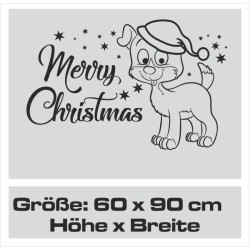 Wandaufkleber Wandtattoo Aufkleber Wand Weihnachten X-MAS Merry Christmas Kugel Schmuck  Weihnachtsbäckerei Backen Plätzen Backh