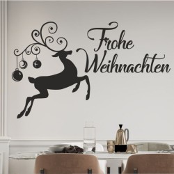 Wandaufkleber Wandtattoo Aufkleber Wand Weihnachten X-MAS Merry Christmas Kugel Schmuck  Weihnachtsbäckerei Backen Plätzen Backh