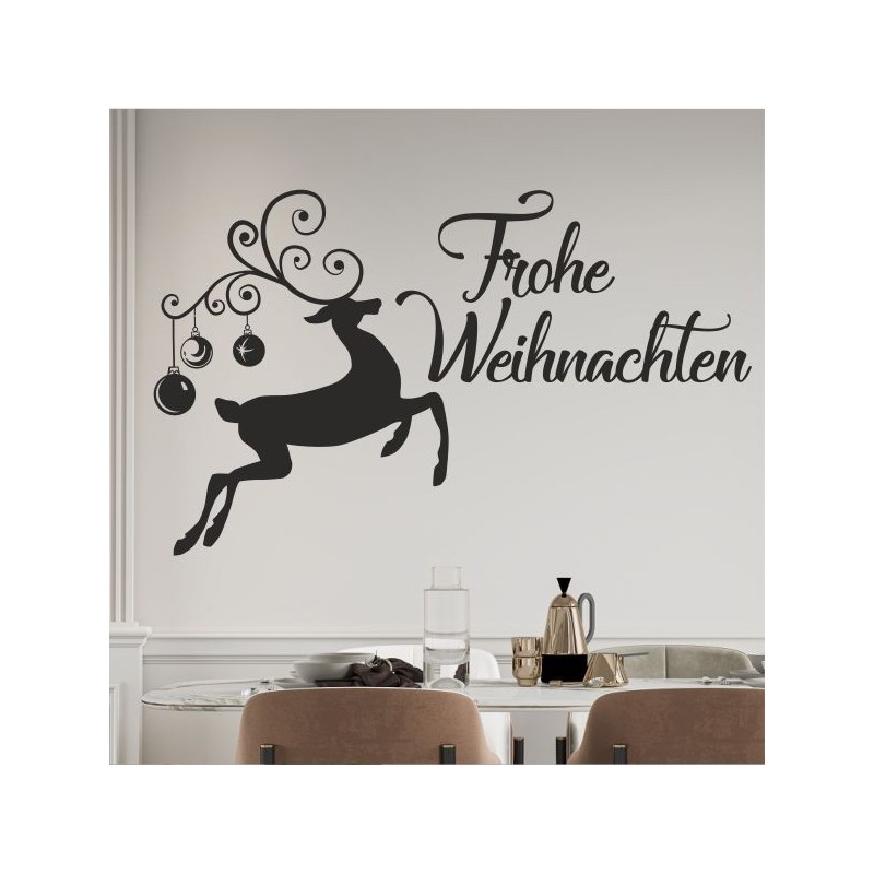 Wandaufkleber Wandtattoo Aufkleber Wand Weihnachten X-MAS Merry Christmas Kugel Schmuck  Weihnachtsbäckerei Backen Plätzen Backh