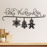 Wandaufkleber Wandtattoo Aufkleber Wand Weihnachten X-MAS Merry Christmas Kugel Schmuck  Weihnachtsbäckerei Backen Plätzen Backh