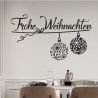 Wandaufkleber Wandtattoo Aufkleber Wand Weihnachten X-MAS Merry Christmas Kugel Schmuck  Weihnachtsbäckerei Backen Plätzen Backh