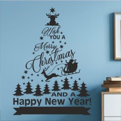 Wandaufkleber Wandtattoo Aufkleber Wand Weihnachten X-MAS Merry Christmas Kugel Schmuck  Weihnachtsbäckerei Backen Plätzen Backh