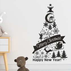 Wandaufkleber Wandtattoo Aufkleber Wand Weihnachten X-MAS Merry Christmas Kugel Schmuck  Weihnachtsbäckerei Backen Plätzen Backh