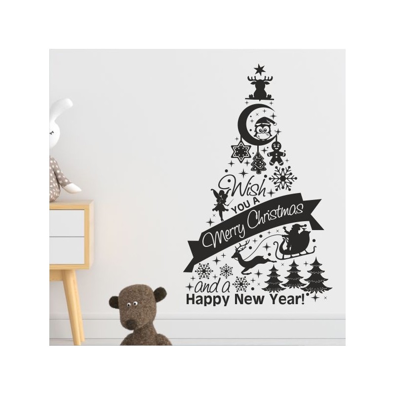 Wandaufkleber Wandtattoo Aufkleber Wand Weihnachten X-MAS Merry Christmas Kugel Schmuck  Weihnachtsbäckerei Backen Plätzen Backh