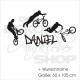 Kids BMX + Name Freestyle Fahrrad Bike Cross Stunt Sport Kinder Wandtattoo Wandaufkleber Aufkleber Wand